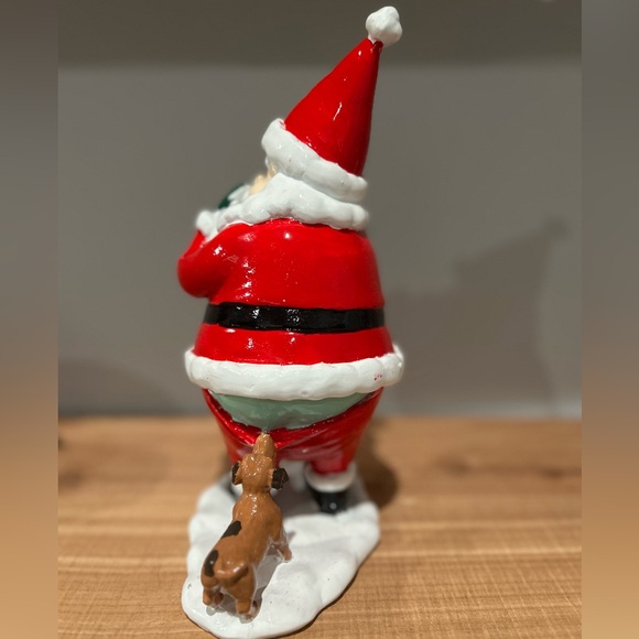 NWOT 2025 Christmas Santa Claus with Dog Biting His Pants - Picture 6 of 14